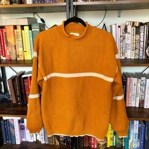 Retro Orange Mock Neck Sweater • ROOLEE Size XXL